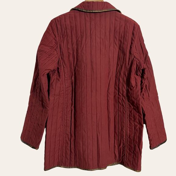 Vintage Weatherproof Red Quilted Single Breasted Insulated Coat Size M - Picture 7 of 10